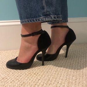 ASOS Vegan patent leather and suede heels